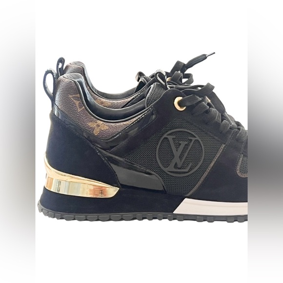 LOUIS VUITTON Suede Monogram Run Away Sneakers - Picture 5 of 14